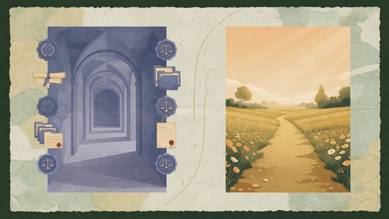 Two paths: public form and private standing